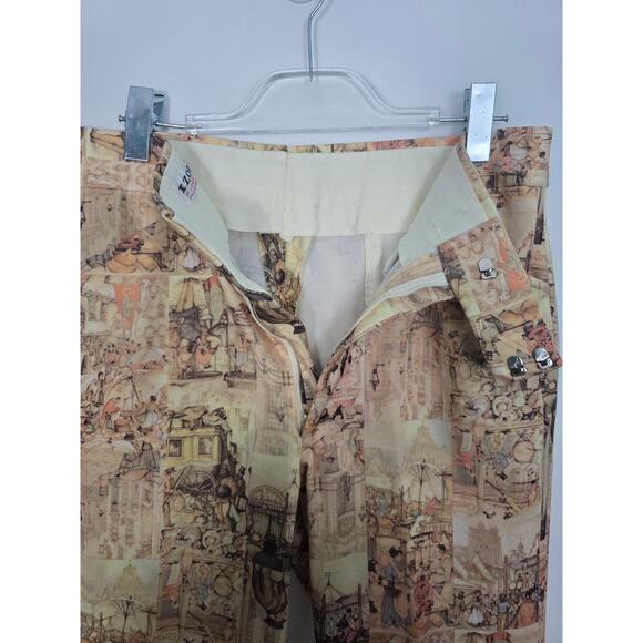Vintage 60s/70s Izod of London City Scene Trouser Golf Pants USA Polyester 34" - Picture 5 of 9